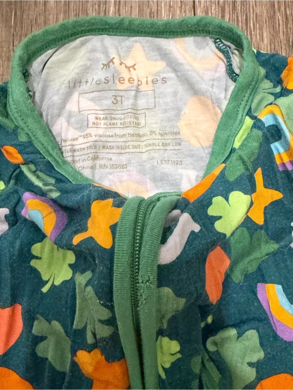 Little Sleepies Lucky Charms Zippies 3T